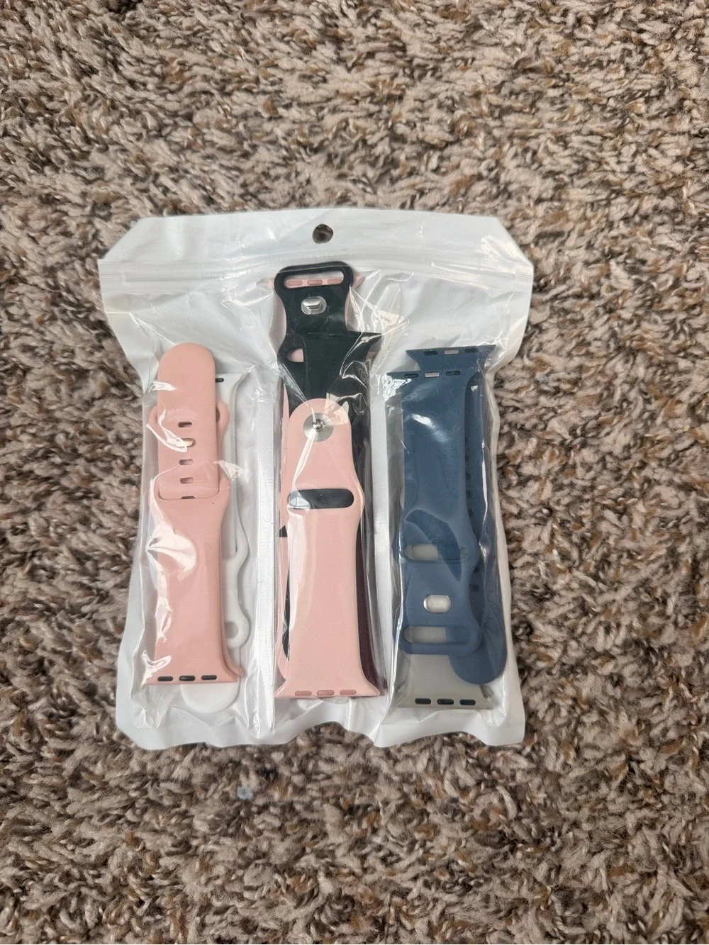 Assorted Silicone Watch Bands - Pink, Navy, Sage, Burgundy, Black, White